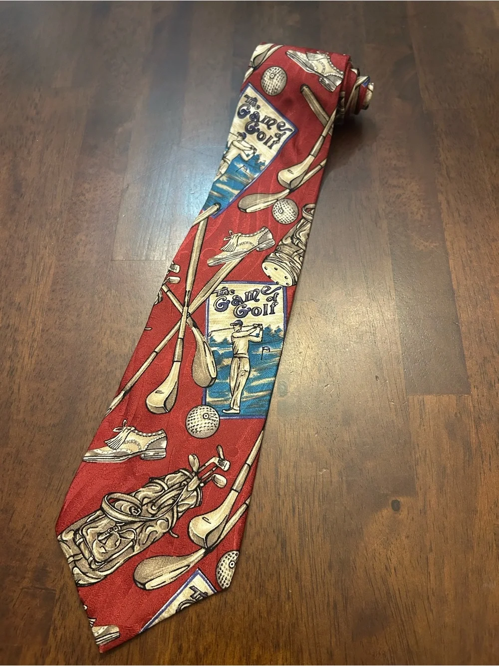 Vintage Golf 100% Silk Tie